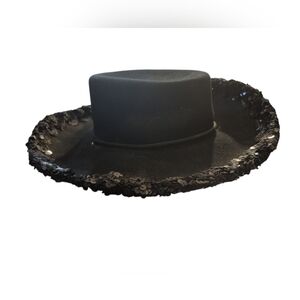 Floyette Black Vintage Hat